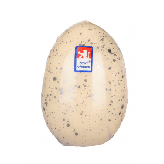 Svíčka vejce střední 60x90 mm - kropenaté krémové