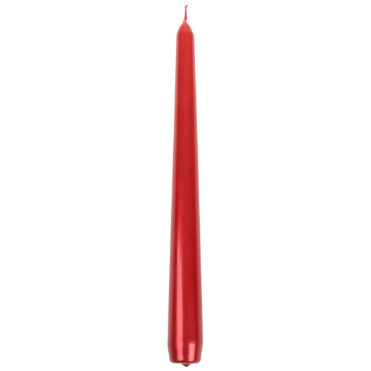 Svíčka Kónická (1 ks) - metalická červená