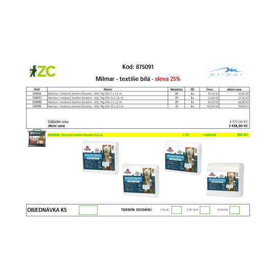 KD Displej - Milmar - neotex bílý