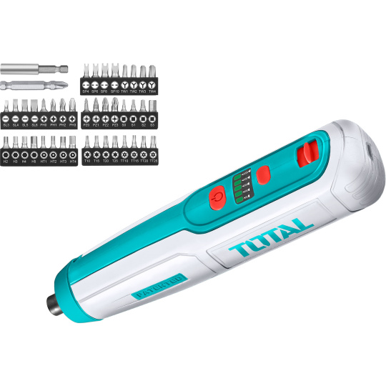 Šroubovák AKU mini, 4V, USB nabíjení, se sadou bitů, neobsahuje USB kabel