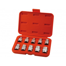 hlavice nástrčné vnitřní TORX, sada 10ks, 1/2", CrV/S2