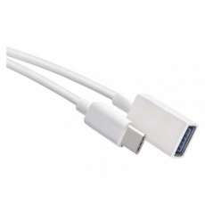 Datový OTG kabel USB-A 3.0 / USB-C 3.0 s funkcí redukce, 15 cm, bílý Datový OTG kabel USB-A 3.0 / USB-C 3.0 s funkcí redukce, 15 cm, bílý