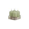Svíčka adventní -  MAT N82 Cylinder 40x80 mm - 4 ks zelená