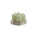 Svíčka adventní -  MAT N82 Cylinder 40x80 mm - 4 ks zelená