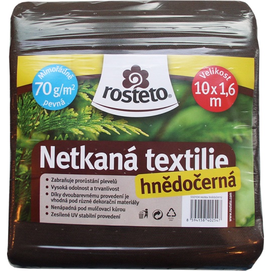 Neotex / netkaná textilie Rosteto - hnědočerný 70g šíře 10 x 1,6 m