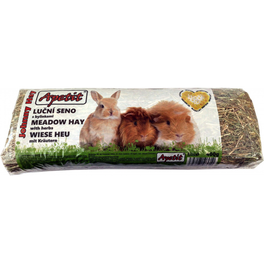 Apetit - hlodavec luční seno s bylinkami Johnny Hay Herbs 400 g