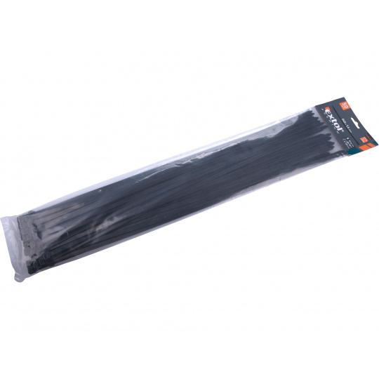 pásky stahovací na kabely černé, 540x7,6mm, 50ks, nylon PA66