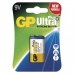 Alkalická baterie GP Ultra Plus 9V (6LF22)