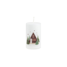 Svíčka vánoční Xmas Home House Pillar 60 x 100 mm - bílá Svíčka vánoční Xmas Home House Pillar 60 x 100 mm - bílá