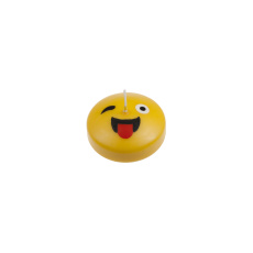 Svíčka Smiley Tongue 45x20 mm - žlutá Svíčka Smiley Tongue 45x20 mm - žlutá