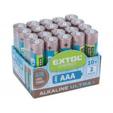 baterie alkalické, 20ks, 1,5V AAA (LR03)