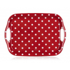 BANQUET Tác s uchy melaminový DOTS 36 x 25,5 cm, červený BANQUET Tác s uchy melaminový DOTS 36 x 25,5 cm, červený