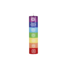 Svíčka Chakra Ornament Pillar 60x250 mm - duhová Svíčka Chakra Ornament Pillar 60x250 mm - duhová