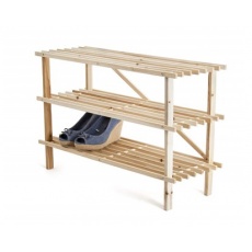 VETRO-PLUS Botník dřevěný SAMUEL 74 x 48,5 x 26 cm, 3 police VETRO-PLUS Botník dřevěný SAMUEL 74 x 48,5 x 26 cm, 3 police