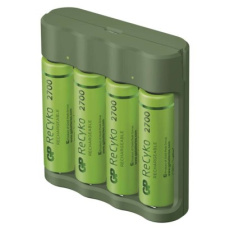 Nabíječka baterií GP Everyday B421 + 4× AA ReCyko 2700 + USB Nabíječka baterií GP Everyday B421 + 4× AA ReCyko 2700 + USB
