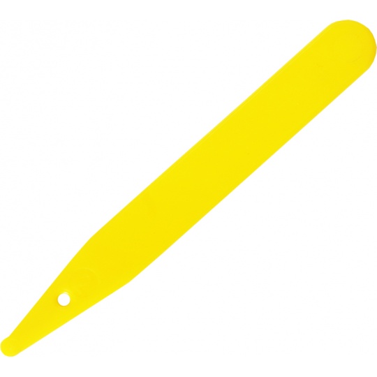 Jmenovka zapichovací L 6 žlutá 15x1,7 cm rovná
