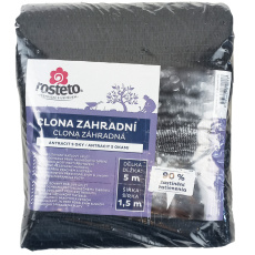 Clona zahradní 90% Rosteto - 5x1,5 m antracit s oky Clona zahradní 90% Rosteto - 5x1,5 m antracit s oky