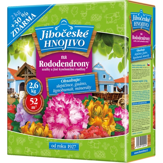 Jihočeské hnojivo - Azalky a rododendrony 2kg + 30% zdarma