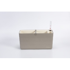 Truhlík samozavlažovací Berberis - taupe + slonová kost 40 cm Truhlík samozavlažovací Berberis - taupe + slonová kost 40 cm