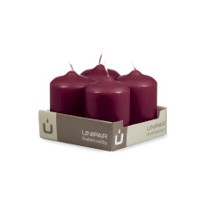 Svíčka adventní - MAT N147 Cylinder 60x90 mm - 4 ks vínová Svíčka adventní - MAT N147 Cylinder 60x90 mm - 4 ks vínová