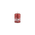 Svíčka vánoční Festive Flare Pillar 50 x 75 mm - červená metalíza