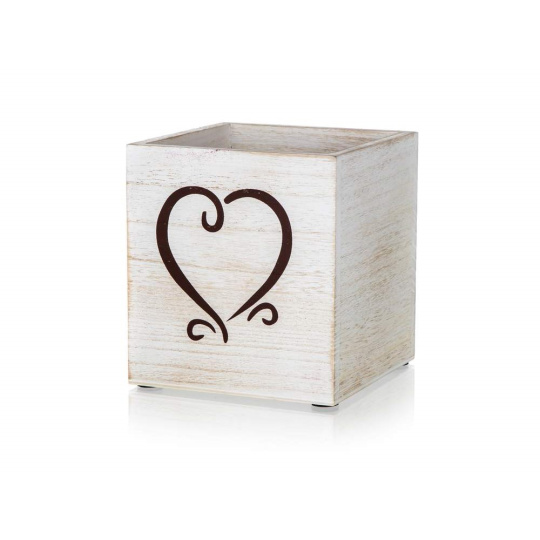 HOME DECOR Krabička dekorativní HEART 13 x 13 x 14 cm