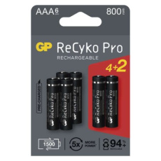 Nabíjecí baterie GP ReCyko Pro Professional AAA (HR03) - 6ks Nabíjecí baterie GP ReCyko Pro Professional AAA (HR03) - 6ks