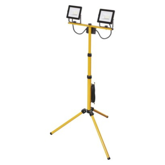 LED reflektor HOBBY SLIM, 2× 20,5W + trojnožka, žlutý, neutrální bílá
