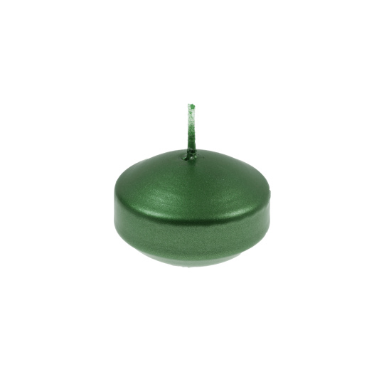 Svíčka plovoucí Floating  45 x 20 mm - zelená metalíza