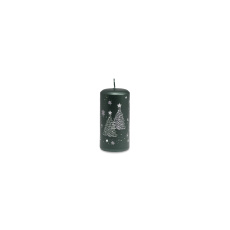 Svíčka vánoční Snowing Pillar 50 x 100 mm - zelená metalíza Svíčka vánoční Snowing Pillar 50 x 100 mm - zelená metalíza
