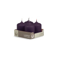 Svíčka adventní -  MAT N57 Cylinder 50x70 mm - 4 ks fialová
