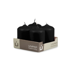Svíčka adventní - MAT N09 Cylinder 60x90 mm - 4 ks černá Svíčka adventní - MAT N09 Cylinder 60x90 mm - 4 ks černá