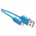 Nabíjecí a datový kabel USB-A 2.0 / micro USB-B 2.0, 1 m, modrý