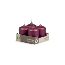 Svíčka adventní - METAL M42 Cylinder 50x70 mm - 4 ks vínová Svíčka adventní - METAL M42 Cylinder 50x70 mm - 4 ks vínová