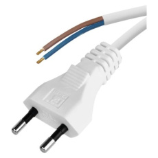 Flexo šňůra PVC 2× 0,5mm2, 2m, bílá Flexo šňůra PVC 2× 0,5mm2, 2m, bílá