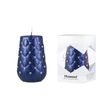 Svíčka Diamond Cone 80x120 mm - modrá metalíza Svíčka Diamond Cone 80x120 mm - modrá metalíza