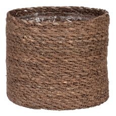 Košík z mořské trávy 508 hnědá 17 - s fóliovou vložkou