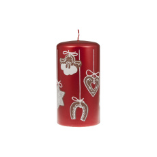 Svíčka vánoční Sweets Pillar 80x150 mm - červená Svíčka vánoční Sweets Pillar 80x150 mm - červená