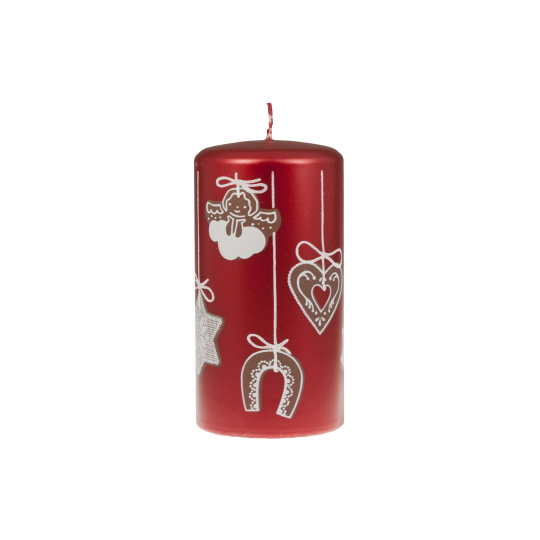 Svíčka vánoční Sweets Pillar 80x150 mm - červená
