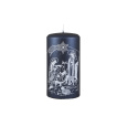 Svíčka vánoční Gloria Pillar 70x150 mm - modrá metalíza