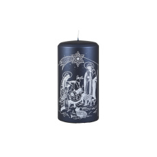 Svíčka vánoční Gloria Pillar 70x150 mm - modrá metalíza Svíčka vánoční Gloria Pillar 70x150 mm - modrá metalíza