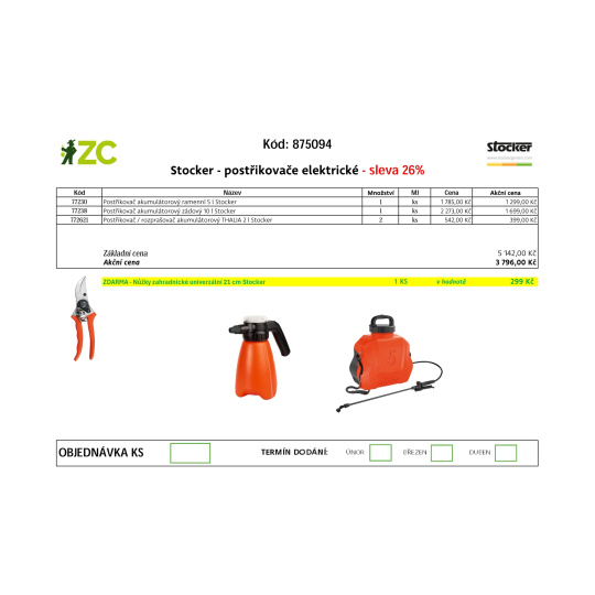 KD Displej - Stocker - postřikovače elektrické