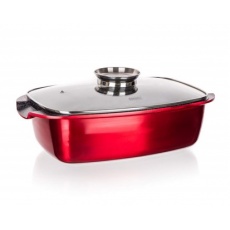 BANQUET Pekáč s nepřilnavým povrchem METALLIC RED 40 x 22 x 16,5 cm, s aroma knobem BANQUET Pekáč s nepřilnavým povrchem METALLIC RED 40 x 22 x 16,5 cm, s aroma knobem
