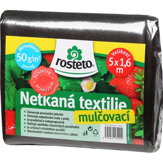 Neotex / netkaná textilie Rosteto - černý 50g šíře 5 x 1,6 m