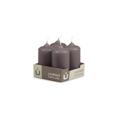 Svíčka adventní - MAT N94 Cylinder 40x80 mm - 4 ks hnědá Svíčka adventní - MAT N94 Cylinder 40x80 mm - 4 ks hnědá