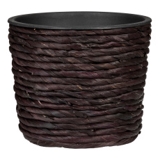 Košík z vodního hyacintu 504 hnědý 24 - s plastovou vložkou