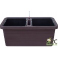 Truhlík samozavlažovací Berberis Duo - čokoládový 80 cm