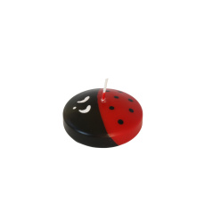 Svíčka plovoucí Ladybird 70x25 mm - červenočerná Svíčka plovoucí Ladybird 70x25 mm - červenočerná