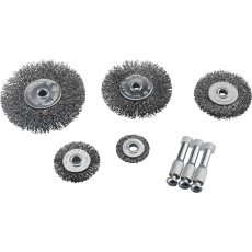 kartáče okružní ocelové, sada 5ks, O 25-38-50-63-75mm