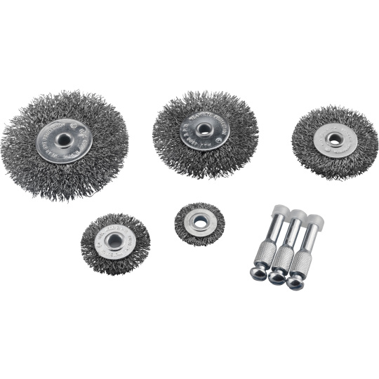 kartáče okružní ocelové, sada 5ks, O 25-38-50-63-75mm kartáče okružní ocelové, sada 5ks, O 25-38-50-63-75mm